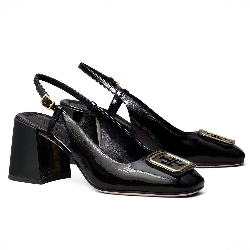 NIB Tory Burch Women's Georgia Slingback Pump in Perfect Black - Size 7 M